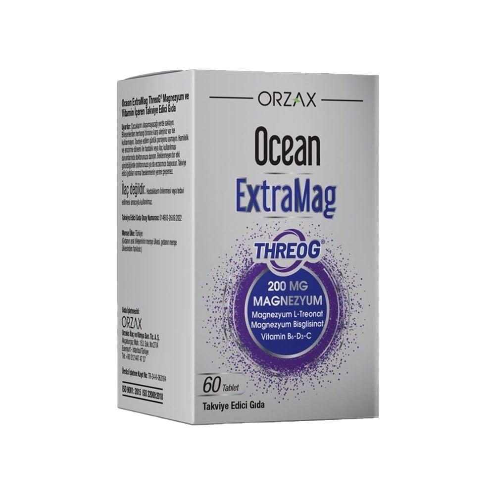 Orzax Ocean Extramag Threog 200 Mg - Magnesium & Vitamin Supplement for Adults - 60 Capsules - image 2