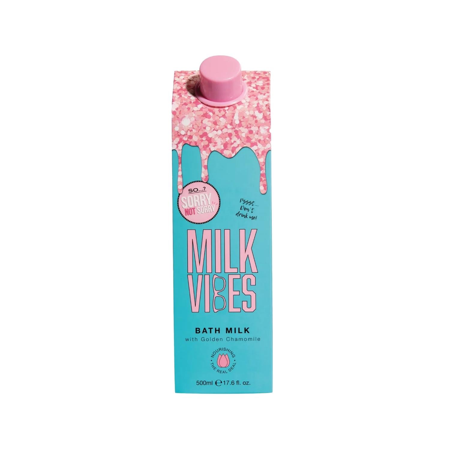 So...? Sorry Not Sorry Milk Vibes Bath Milk - Luxurious 500ml Moisturizing Bath Experience for Dry Skin Milk Vibes Bath Milk - So...? Sorry Not Sorry 500ml bath milk, milk bath, moisturizing bath products, So...? Sorry Not Sorry, Milk Vibes, luxurious bath experience, self-care, relaxation, dry skin care, sensitive skin, bath products, skincare, nourishing bath, relaxation bath, bath routine, moisturizing products