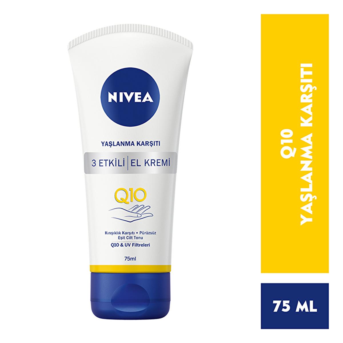 nivea-q10-anti-aging-hand-cream-75ml, nivea-hand-cream-bottle, nivea-q10-cream-texture NIVEA Q10 Anti-Aging Hand Cream - Intense Hydration | 75 ml NIVEA Q10 Ant-Aging Hand Cream - Intense Hydration | 75ml nivea, anti-aging, hand-cream, moisturizer, hydration, coenzyme-q10, uv-protection, beauty, skin-care, ai-generated