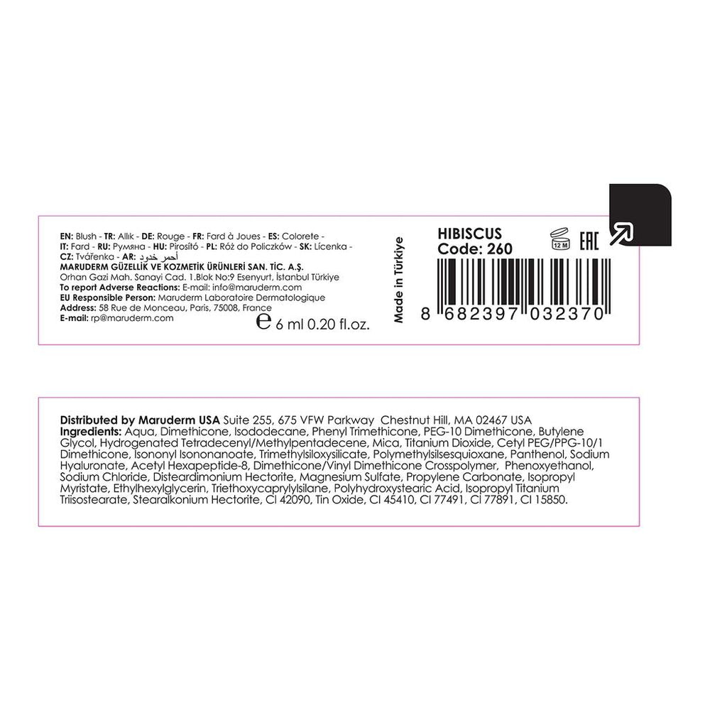 Maruderm Sunkissed Liquid Blush Hibiscus 10ml