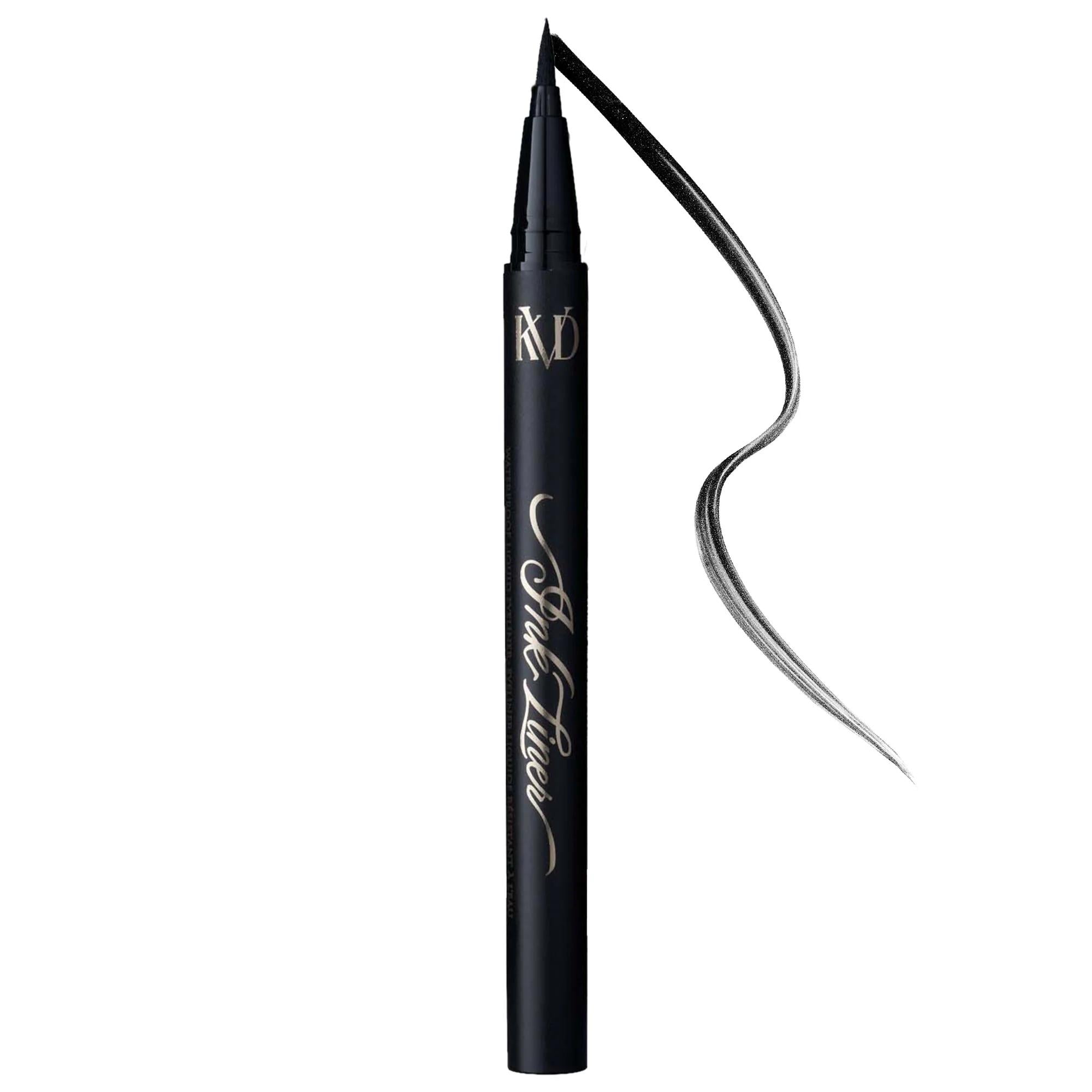 KVD Beauty Ink Liner Waterproof Felt-Tip Liquid Eyeliner - Vegan, Cruelty-Free, Long-Lasting Makeup KVD Beauty Waterproof Eyeliner - Vegan & Cruelty-Free waterproof eyeliner, felt-tip liquid eyeliner, vegan eyeliner, cruelty-free eyeliner, long-lasting eyeliner, liquid eyeliner, makeup, eye makeup, vegan beauty products, cruelty-free beauty, KVD Beauty, precise eyeliner, bold eyeliner, everyday makeup, special occasion makeup