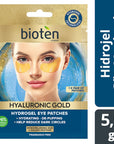 Bioten Hyaluronic Gold Eye Mask - Natural Skincare for Dark Circles & Puffiness Reduction - Eye Cream