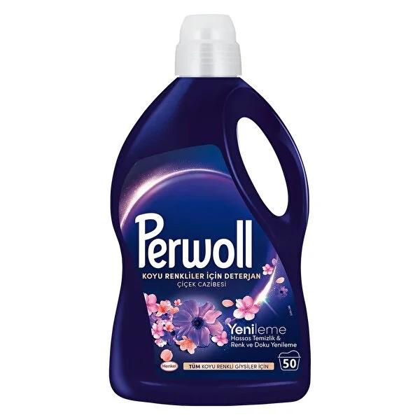 Perwoll Flower Charm Liquid Laundry Detergent: Vibrant Color Protection for Dark & Black Clothes - 50 Loads Perwoll Liquid Laundry Detergent: Color Protection for Dark Clothes liquid laundry detergent, dark clothes detergent, color protection detergent, black clothes detergent, laundry soap for colors, best detergent for darks, Perwoll detergent, sıvı çamaşır deterjanı, color protection, fabric care, refreshing fragrance, laundry detergent, dark clothing, black clothing, color safe detergent, gentle deterge