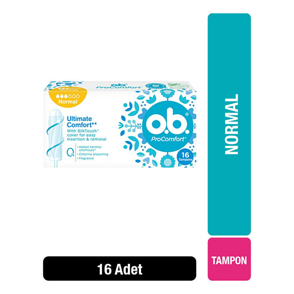o.b. ProComfort Normal Tampons - Comfortable and Reliable for Women | 16 Pack - Hygiene Products