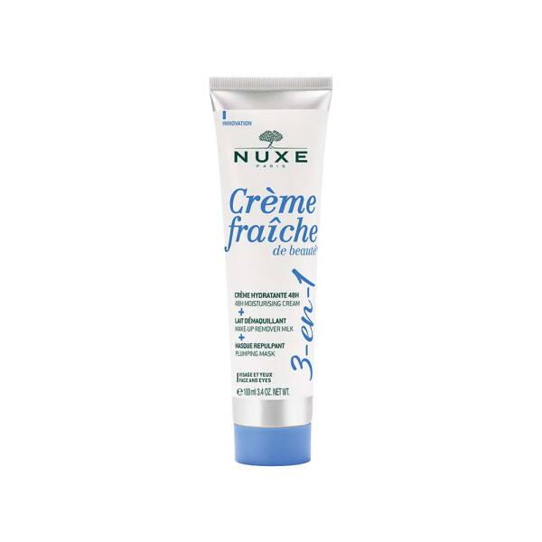 nuxe creme fraiche de beaute moisturizing cream 100ml, nuxe 3 in 1 cream for hydration and makeup removal Nuxe Creme Fraiche de Beaute - 3 in 1 Moisturizing Cream | 100ml Nuxe Creme Fraiche - 3 in 1 Moisturizer | 100ml nuxe, moisturizer, vegan-skincare, hydrating-cream, skincare, 3-in-1-cream, facial-care, makeup-remover, skin-plumping, ai-generated