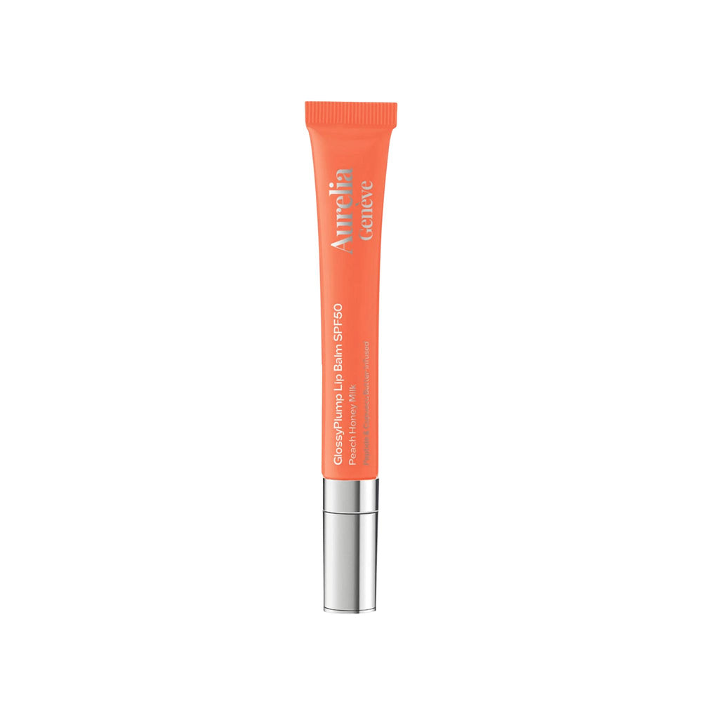 Aurelia Geneve GlossyPlump Tinted SPF50 Lip Balm Peach Honey Milk 12ml