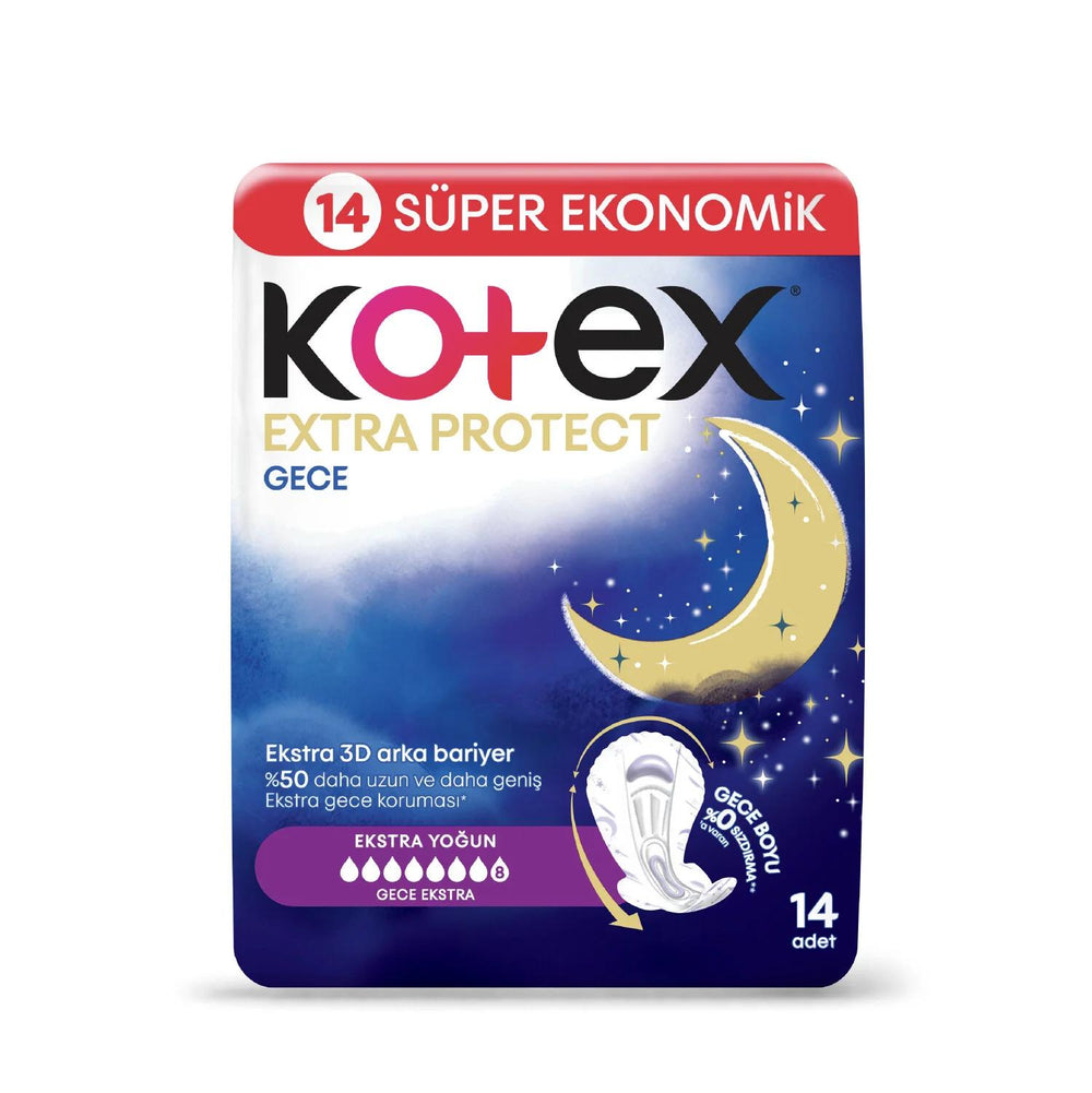 Kotex Extra Protection Quadro Pads for Heavy Flow 14 Count