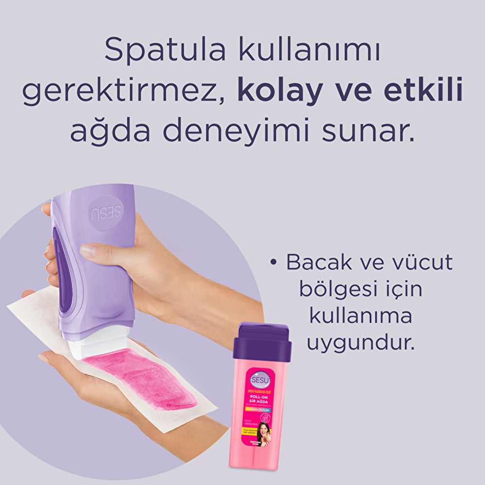 Sesu Roll-On Wax for Hair Removal - Gentle, Easy & Dermatologically Tested - 3.38 fl oz - view 5
