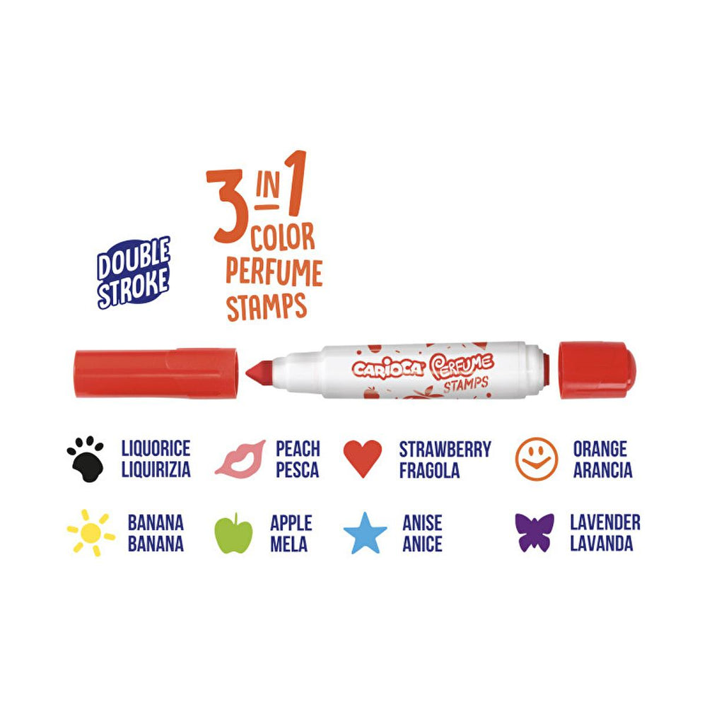 Carioca Scented Marking Pens - 8 Non-Toxic, Washable, Double-Tipped Markers for Kids and Artists - view 3
