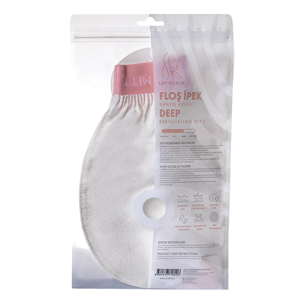 Let'scrub Silk Exfoliating Bath Glove for Smoother Skin - Natural Skincare, Gentle Exfoliation, Handmade - view 5