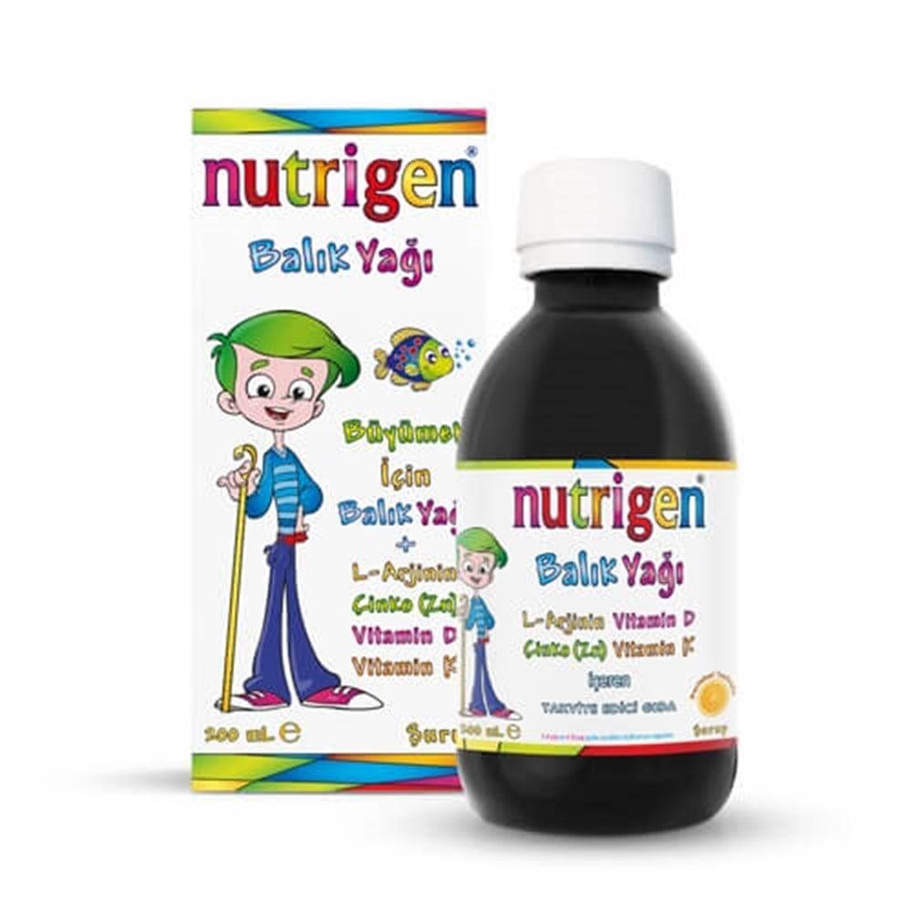 Nutrigen Fish Oil Syrup for Kids - Omega-3 Rich Supplement with Vitamin D &amp; K - 6.76 fl oz Orange Flavor Nutrigen Fish Oil Syrup - Omega-3 for Kids Fish Oil Syrup, Nutrigen Balık Yağı Şurubu, Children&#39;s nutritional supplements, Omega-3 rich syrup, Vitamin D and K supplement for kids, Orange flavored supplements, Liquid supplements for kids, Nutrigen, Kids health supplements, Immune system support, Child development supplements