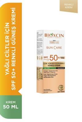 bioxcin colored sunscreen spf 50+ for oily skin, bioxcin sunscreen product packaging, applying bioxcin sunscreen on skin Bioxcin Colored Sunscreen SPF 50+ - Oil Control | 50 ml Bioxcin Colored Sunscreen SPF 50+ for Oily Skin bioxcin, sunscreen, spf-50, colored-sunscreen, oily-skin, sun-care, oil-control, uv-protection, hypoallergenic, ai-generated