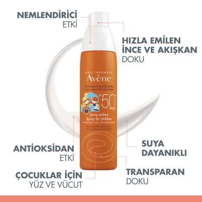 Avene Children's Sunscreen Spray SPF50+ - Water-Resistant, Hypoallergenic Sun Protection for Kids Avene Kids Sunscreen Spray SPF50+ - Safe & Effective Sun Protection children's sunscreen spray, SPF50+ sun protection, hypoallergenic sun care, dermatologist-tested sunscreen, water-resistant sun spray, kids sun protection, sensitive skin sunscreen, paraben-free sunscreen, fragrance-free sunscreen, alcohol-free sunscreen, Avène Thermal Water, Titanyum Dioksit, Çinko Oksit, Glycerin, Pretocopheryl