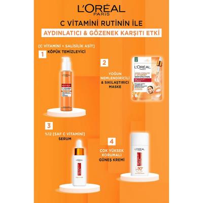 Loreal Paris Revitalift Clinical: Vitamin C & Salicylic Acid Brightening Face Mask - Instant Radiance, Even Skin Tone, Deeply Moisturizing Serum Mask Loreal Vitamin C Mask: Brighten & Even Skin Tone | Shop Now! Vitamin C mask, Salicylic acid mask, Brightening face mask, Skin tone evening mask, Moisturizing face mask, Instant brightening mask, Loreal Vitamin C mask, Serum face mask, Exfoliating face mask, Pore cleansing mask, face mask, skincare, brightening, moisturizing, evening skin tone, pore cleansing, 