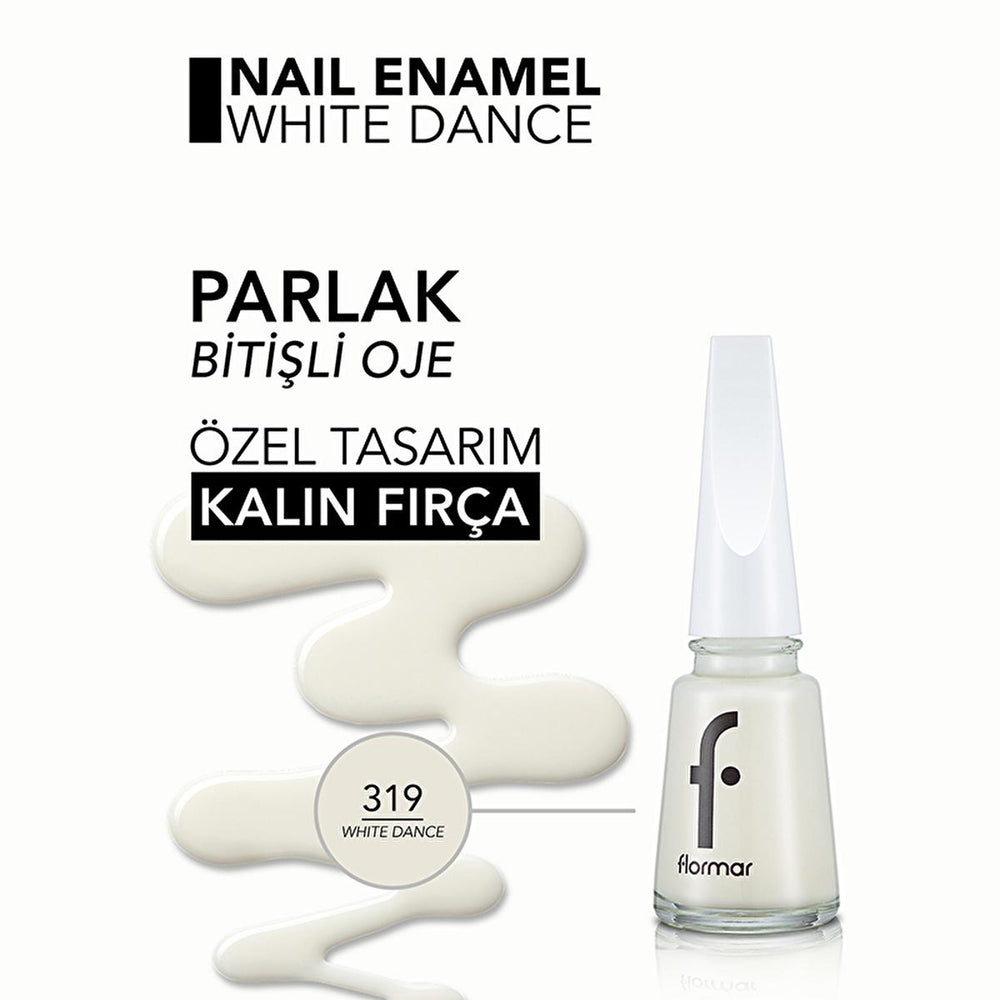 Flormar High Pigment White Nail Polish: Long Lasting, Chip Resistant, Glossy Finish & Enriched with Minerals for Nail Care Flormar White Nail Polish: High Pigment, Long Lasting & Chip Resistant nail polish, high pigment nail polish, long lasting nail polish, chip resistant nail polish, glossy nail polish, Flormar nail enamel, white nail polish, nail care polish, nail color, nail lacquer, manicure, pedicure, nail art, women's nail polish, mineral enriched nail polish, strong nails, healthy nails, white color