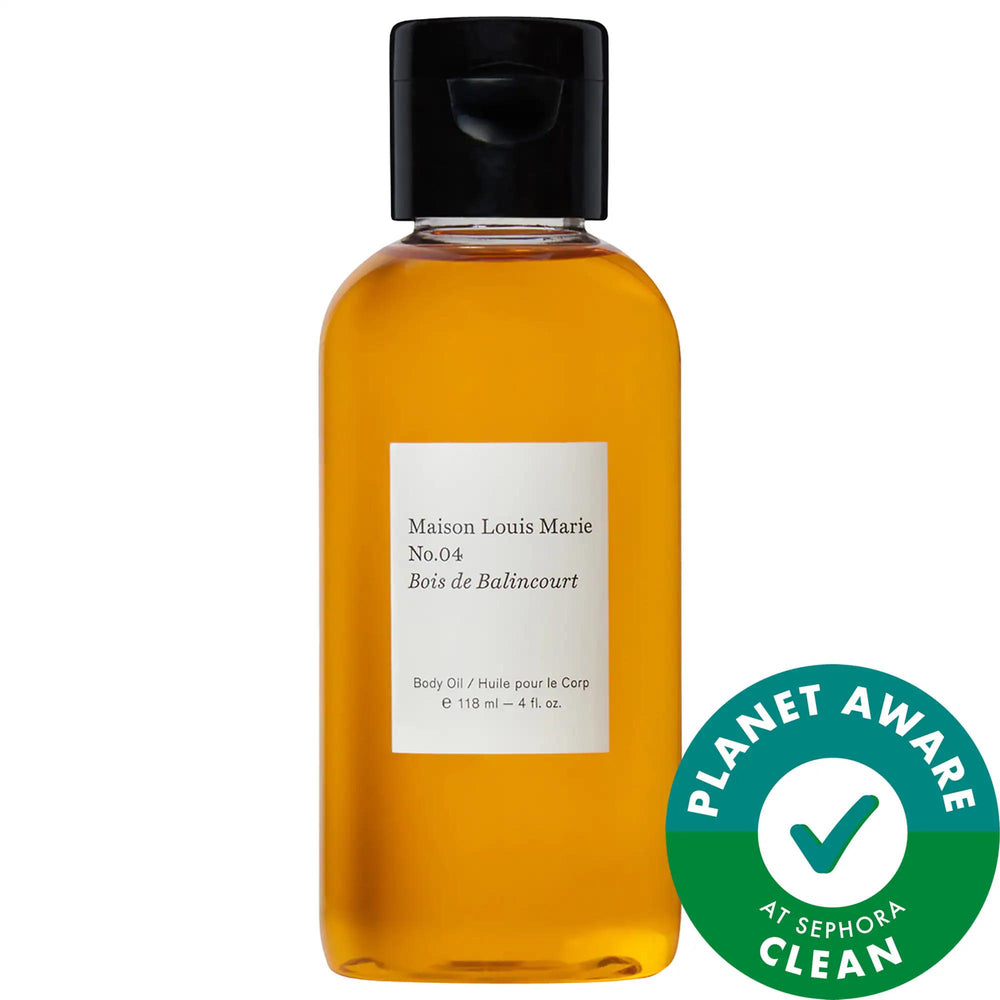 Maison Louis Marie No.04 Bois de Balincourt Body Oil: Hydrating, Antioxidant-Rich Sandalwood & Vetiver for Silky Skin Maison Louis Marie Body Oil: Sandalwood, Vetiver - Hydrate Skin body oil, sandalwood body oil, vetiver body oil, amber wood body oil, hydrating body oil, moisturizing body oil, antioxidant body oil, clean beauty body oil, planet aware body oil, luxury body oil, sandalwood, vetiver, amber wood, earthy, woody, fragrance, skincare, moisturizer, bath & body, self-care, clean beauty, planet aware