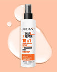 Urban Care Shake N Repair: 10-in-1 Leave-In Hair Care Spray - Heat Protection, Damage Repair, Frizz Control, Vegan - 6.76 fl oz Urban Care Hair Spray: Heat Protection, Frizz Control, Vegan hair care spray, leave-in conditioner, dry hair treatment, damaged hair repair, heat protectant spray, frizz control spray, vegan hair care, hyaluronic acid hair spray, UV protection hair spray, 10-in-1 hair treatment, hair spray, conditioner, hair repair, heat protection, frizz control, vegan, hyaluronic acid, UV protect