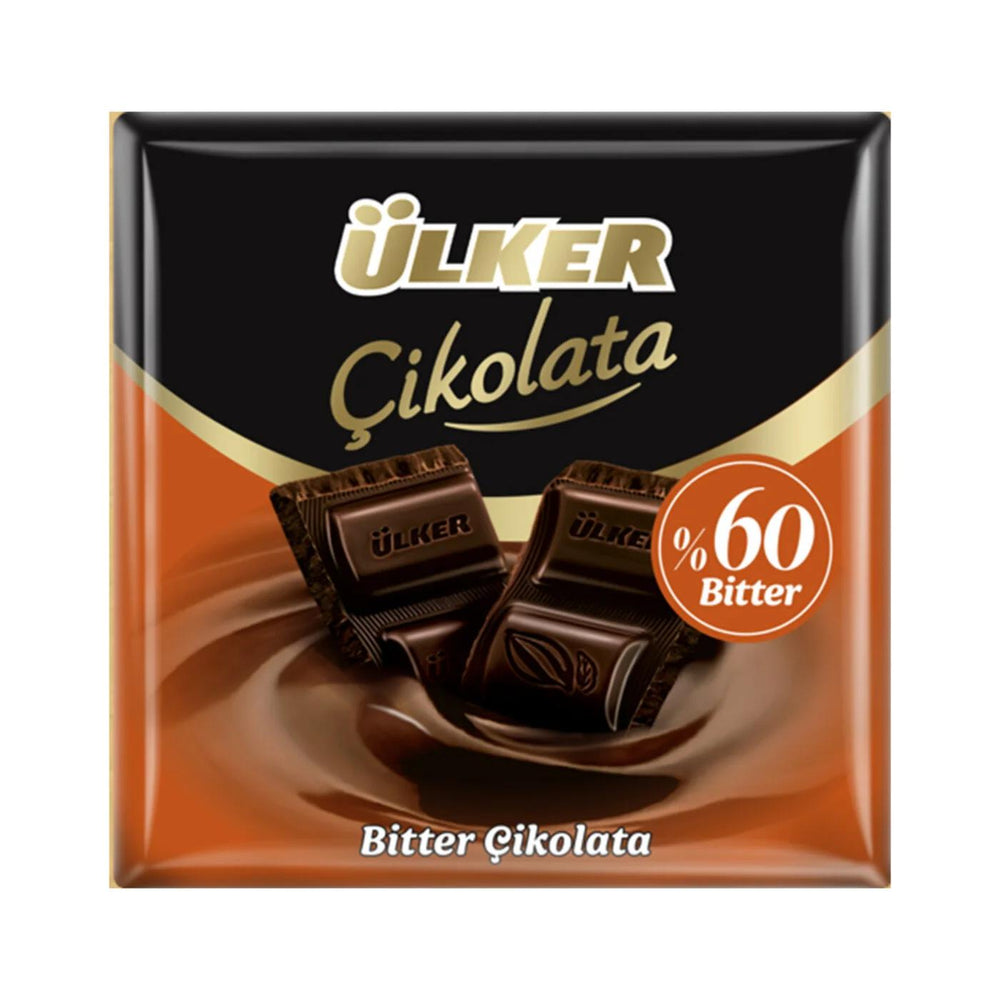 Ulker Kare Cikolata Yuzde 60 Bitter 60 g