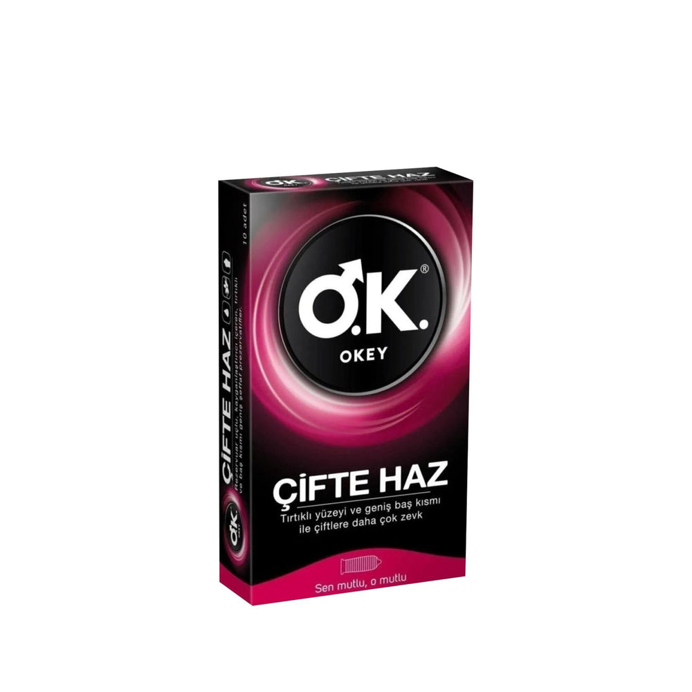 Okey Double Pleasure Condoms - 10 Pack, Enhancing Intimacy & Safety Okey Double Pleasure Condoms - Safe & Pleasurable Intimacy Condoms, Double pleasure condoms, Safe intimacy products, Contraception, Intimate protection, Adult products, Health and safety, Reliable contraception, Intimacy enhancement, Pleasure condoms