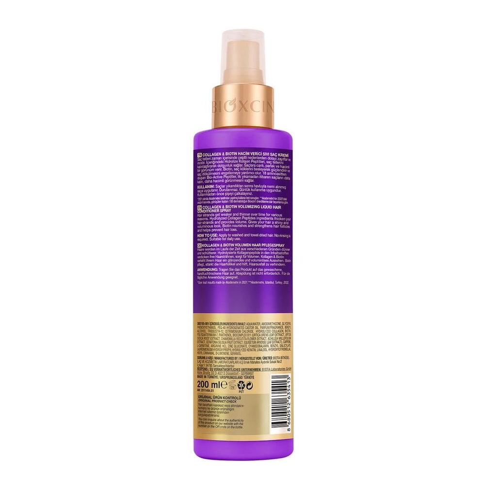 Bioxcin Collagen & Biotin Hacim Verici Sıvı Hair Conditioner 200 ml