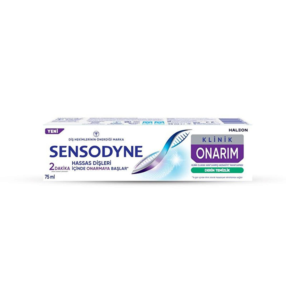Sensodyne Klinik Onarım: Deep Clean Sensitive Teeth Toothpaste with Novamin Technology - Rapid Repair & Lasting Relief Sensodyne Klinik: Deep Clean Toothpaste for Sensitive Teeth - Repair Now! Sensodyne toothpaste, sensitive teeth toothpaste, clinical repair toothpaste, deep cleaning toothpaste, Novamin toothpaste, toothpaste for sensitive gums, rapid sensitivity relief toothpaste, best toothpaste for sensitivity, dental repair toothpaste, deep clean sensitive teeth, sensitivity relief, dental care, oral hy
