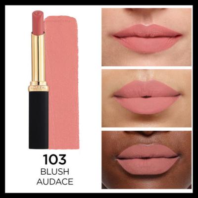 Loreal Paris Color Riche Intense Volume Matte Lipstick - 103 Blush Audace | Hydrating, Long Lasting Color & Fuller Lips Loreal Paris Matte Volume Lipstick | Fuller Lips & Hydration Matte lipstick, Volume lipstick, Hyaluronic acid lipstick, Moisturizing matte lipstick, Loreal lipstick, Fuller lips lipstick, Blush Audace lipstick, Long-lasting matte lipstick, Hydrating lipstick, Lip volume enhancer, Lipstick, Matte finish, Volume enhancing, Hyaluronic Acid, Moisturizing, Lip defining, Powder matte, Long-lasti