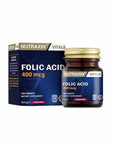 Nutraxin Folic Acid 400 mcg Dietary Supplement - 100 Tablets, Vegan & Allergen-Free - image 2