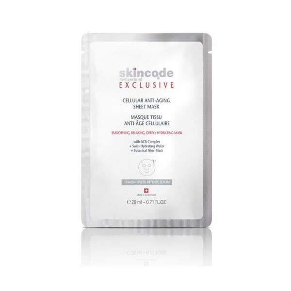 Skincode Anti-Aging Sheet Mask for Youthful Skin - Hydrating, Anti-Wrinkle Face Mask, 20ml Skincode Anti-Aging Sheet Mask - Hydrate & Smooth Fine Lines anti-aging sheet mask, skincare, face mask, anti-wrinkle, hydrating mask, youthful skin, skincare routine, sheet mask, anti-aging skincare, face care, beauty products, cosmetics, glycerin, sodium hyaluronate, tocopherol, sodium ascorbyl phosphate, Skincode, 20ml, easy skincare, simple skincare, youthful appearance, fine lines, wrinkles, hydration, nourishmen