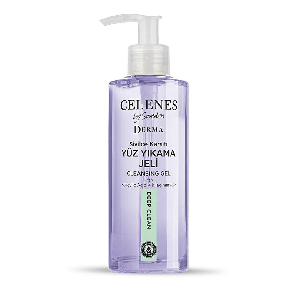 Celenes Derma Acne-Fighting Face Wash Gel with Salicylic Acid & Niacinamide - 8.45 fl oz - Cleanser