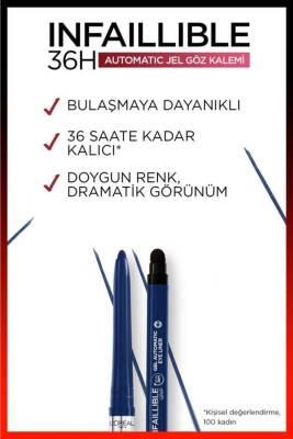 loreal-paris-infaillable-jel-goz-kalemi-mavi-front-view, loreal-paris-infaillable-jel-goz-kalemi-mavi-swatch Loreal Paris Infaillable Gel Eye Pencil - Blue | 36 Hour Wear Loreal Paris Infaillable Gel Eye Pencil - Blue loreal-paris, gel-eye-pencil, waterproof-eyeliner, long-lasting-makeup, smoky-eye, blue-eyeliner, makeup-enthusiasts, women, eyeliner, ai-generated