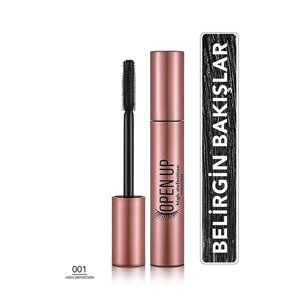 Flormar Open Up HD Mascara - Long-Lasting, Matte Finish, Silicone Brush for Separation and Volume - Mascara