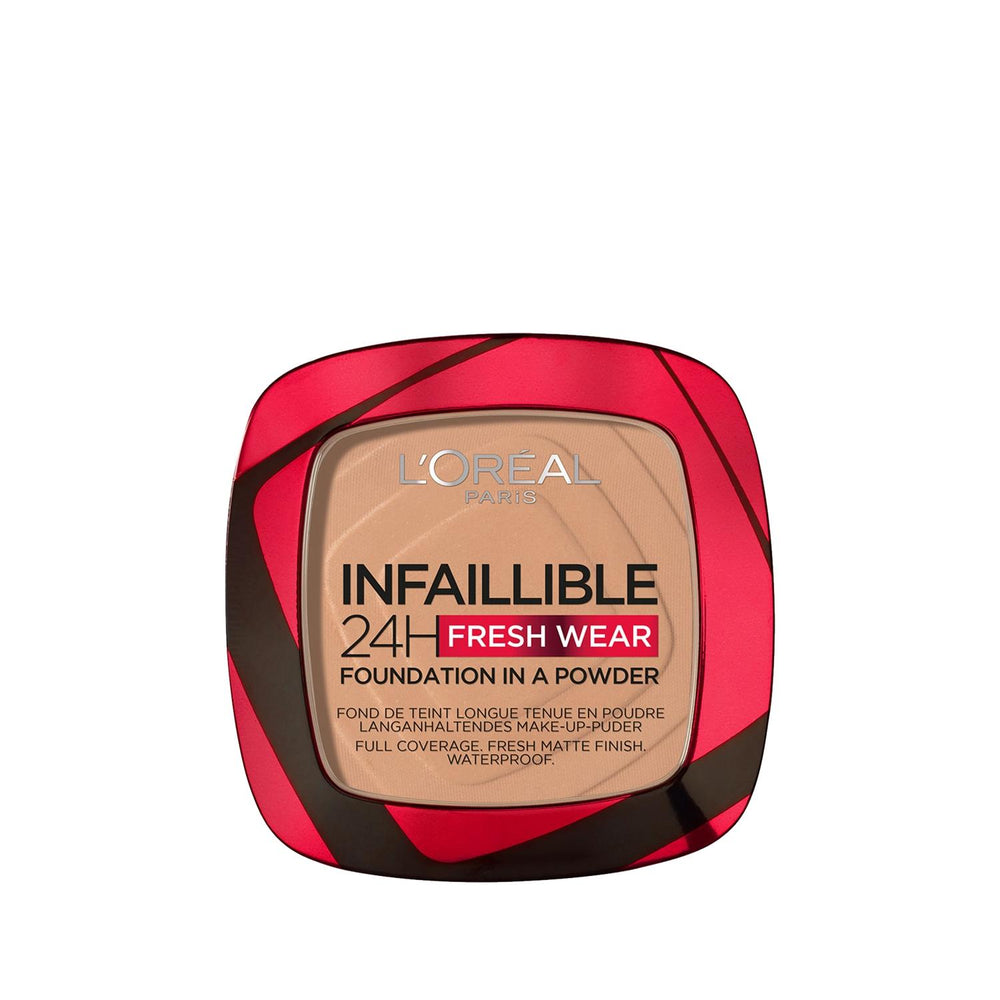 Loreal Paris Infaillible 24H Fresh Wear Powder Foundation - Long Lasting Makeup, 220 Sand Loreal Paris Infaillible 24H Fresh Wear Powder Foundation Loreal Paris Foundation, Infaillible 24H Fresh Wear, Powder Foundation, Long Lasting Makeup, Foundation Shade 220 Sand, Makeup for Busy Lives, All-Day Coverage, Semi-Matte Finish, Easy Makeup Application, Cosmetic, Beauty Essentials, Makeup for Beginners, Long Lasting Cosmetics, Fresh Wear Formula, Powder Makeup, Natural Look Makeup