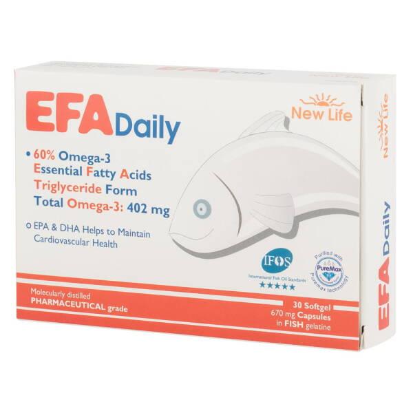 New Life Efa Daily Omega-3 Supplement - Fish Oil Capsules for Heart Health & Brain Function New Life Efa Daily Omega-3 Supplement omega-3 supplement, fish oil capsules, dietary supplement for heart health, EPA and DHA supplement, New Life Efa Daily, health and wellness, dietary support, heart health, brain function, omega-3 fatty acids