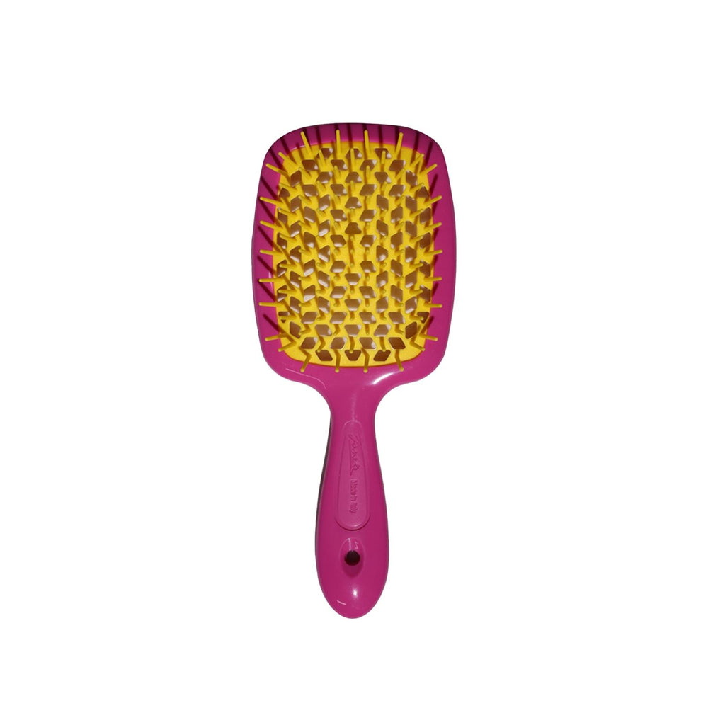 Janeke Superbrush Detangling Hair Brush in Pink & Yellow