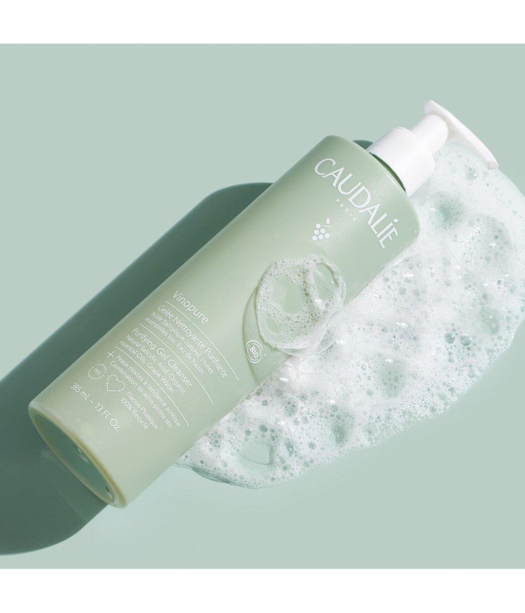 caudalie vinopure purifying cleanser bottle 385ml, caudalie vinopure product details Caudalie Vinopure Purifying Cleanser - Deep Clean | 385 ML Caudalie Vinopure Purifying Cleanser | 385 ML caudalie, vinopure, purifying-cleanser, acne-prone-skin, sensitive-skin, natural-ingredients, skincare, daily-cleanser, deep-clean, ai-generated