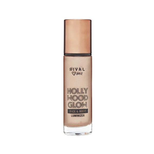 Rival Loves Me Liquid Face and Body Luminizer - Hollywood Glow, Smudge-Resistant, Nourishing Jojoba Oil & Vitamin E - 1.12 fl oz Rival Loves Me Liquid Luminizer for Radiant Glow - 1.12 fl oz Liquid Face and Body Luminizer, Rival Loves Me Fondöten Hollywood Glow, Jojoba oil and Vitamin E skincare, Smudge-resistant makeup, Natural glow makeup product, Skincare with nourishing ingredients, Radiant glow, Sun-kissed glow, Makeup for everyday use, Healthy skin, Glow-enhancing products, Beauty essentials, Skincare