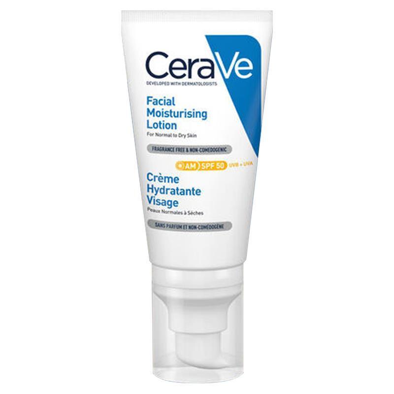 CERAVE Moisturizing Face Cream with SPF 50 - Hydrating, Non-Comedogenic Skincare for Normal to Dry Skin - view 2