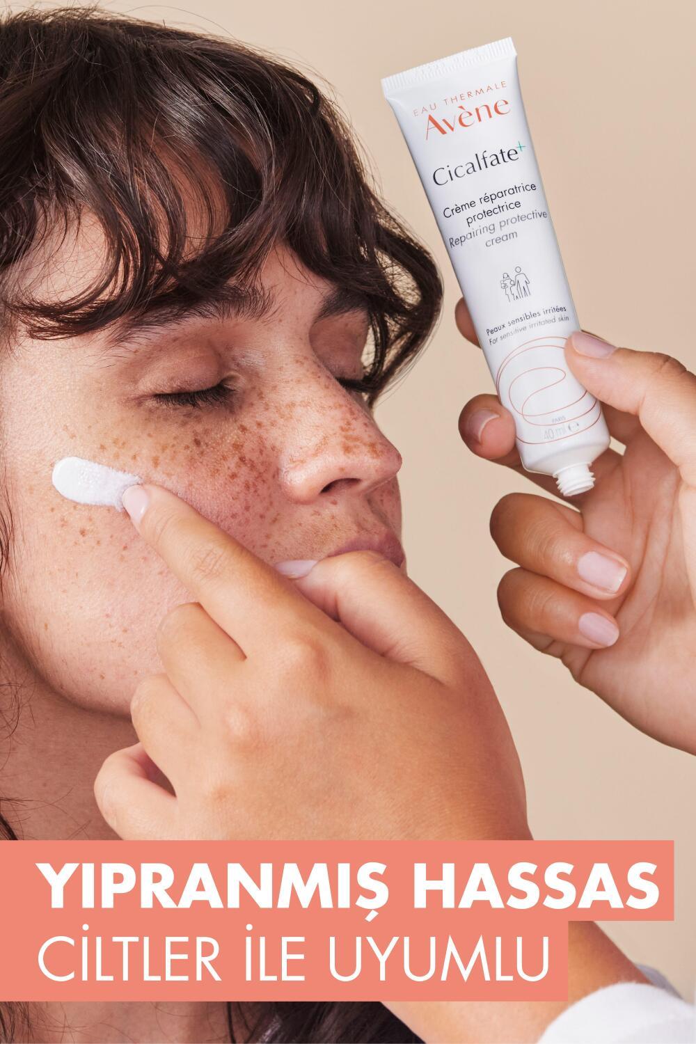 Avene Cicalfate+ Soothing and Repairing Skin Care Cream for Sensitive Skin - 1.35 fl oz Avene Cicalfate+ Soothing Cream for Sensitive Skin Soothing skin care cream, Reparative skincare for sensitive skin, Avène Cicalfate+ cream, Hassas cilt bakımı, Onarıcı bakım kremi, Moisturizing cream for sensitive skin, Sensitive skin care, Skin repair, Avène Thermal Water, C+ Restore, Copper-Zinc Sulfate, Gentle skincare, Baby skincare, Skincare for irritated skin