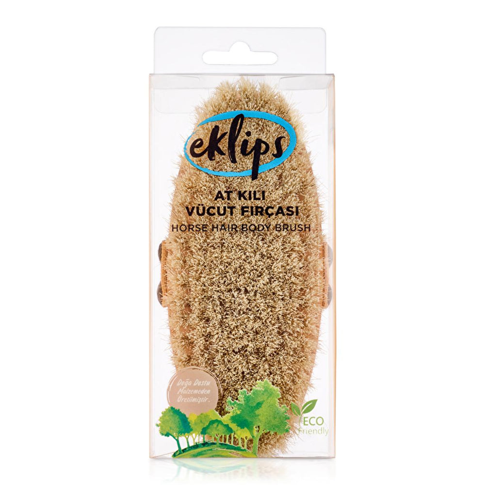Eklips Eco Natural Bristle Body Brush for Dry Brushing & Cellulite Reduction - Gentle Exfoliating Brush for Smooth - view 2