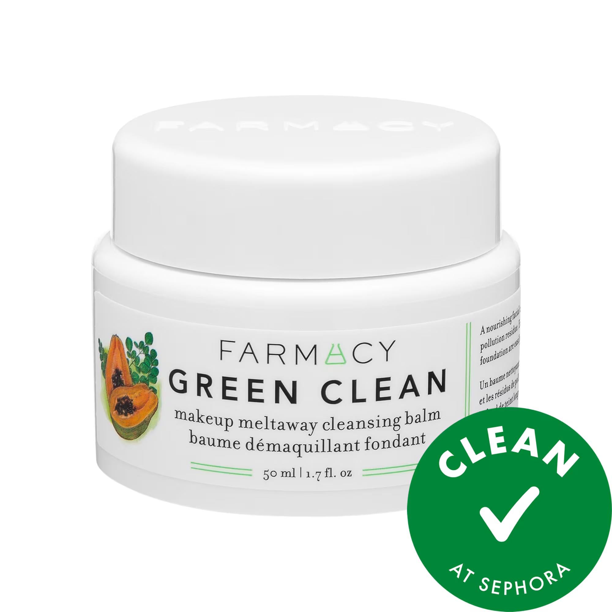 Farmacy Green Clean Makeup Removing Cleansing Balm - Vegan, Cruelty-Free Skincare for Effective Makeup Removal & Hydration Green Clean Makeup Removing Balm - Vegan & Cruelty-Free makeup removing cleansing balm, vegan skincare, cruelty-free cleanser, gluten-free skincare, effective makeup remover, natural skincare, skincare for dryness, skincare for dullness, uneven skin texture, balm cleanser, milky cleanser, sustainable packaging, eco-friendly cosmetics