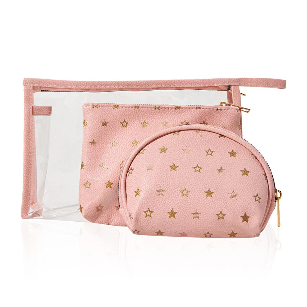 Eklips 3-Piece Handbag Set - PVC Clear Outer Bag with Faux Leather Inner Bags - view 3