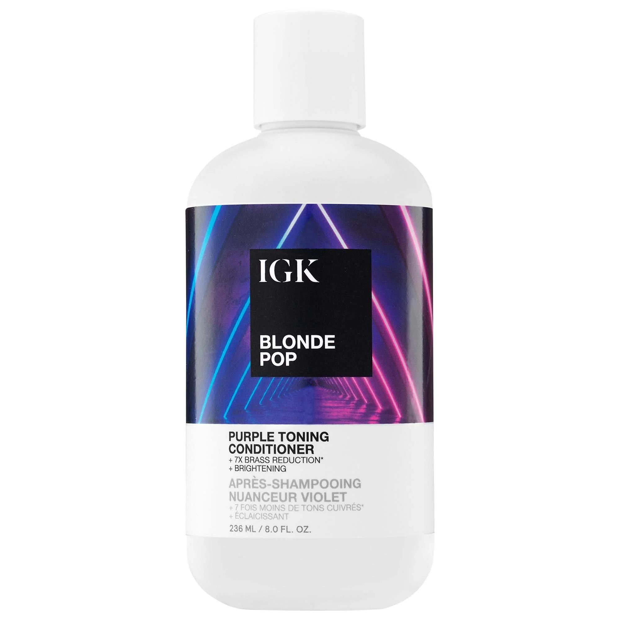 Blonde POP Purple Toning Conditioner: Neutralize Brass, Boost Shine &amp; Softness - Vegan, Color-Safe Formula for Blonde &amp; Highlighted Hair Blonde POP Purple Conditioner: Anti-Brass, Vegan - Radiant Blonde! purple toning conditioner, blonde conditioner, anti-brass conditioner, color safe conditioner, vegan hair conditioner, cruelty-free conditioner, conditioner for blonde hair, tone blonde hair, squalane hair conditioner, purple rice hair conditioner, hair conditioner, brassiness, blonde hair, highlighted hair
