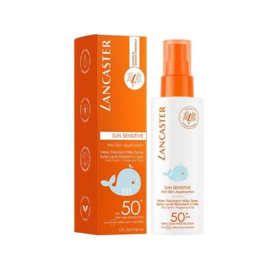 lancaster sun sensitive milky spray for kids spf50, kids sunscreen spray SPF50 for sensitive skin, ocean-friendly kids sun protection, Lancaster children sunscreen application Lancaster Sun Sensitive Milky Spray For Kids - SPF50 | 150 ml Lancaster Sun Sensitive Spray SPF50 for Kids lancaster, kids-sunscreen, spf50, sun-block, children-safety, sensitive-skin, water-resistant, eco-friendly, non-toxic, ai-generated