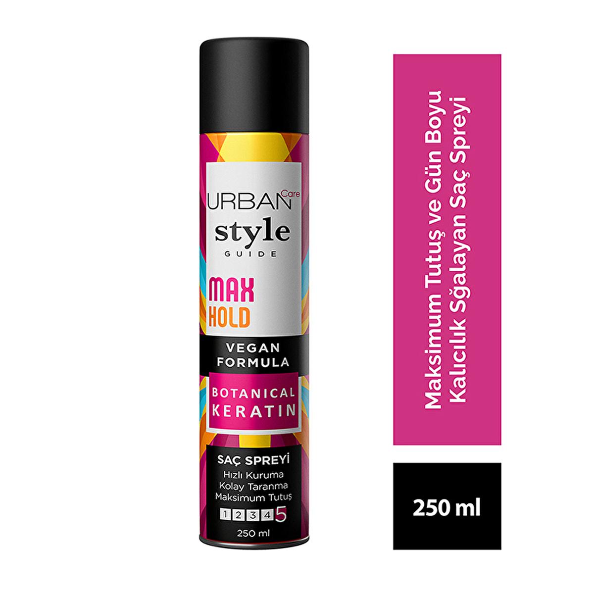 urban care maximum hold hair spray 250 ml, bottle of urban care maximum hold hair spray, hair styling spray application demonstration Urban Care Maximum Hold Hair Spray - Long Lasting Volume and Shine | 250 ml Urban Care Maximum Hold Hair Spray 250 ml urban-care, maximum-hold, hair-spray, styling, uv-protection, hair-care, volume, lightweight, non-sticky, ai-generated