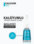 Flormar Calcium Gel Nail Strengthening Base Coat & Nail Polish - Nourishing, Glossy Finish, Nail Care for Weak - view 2