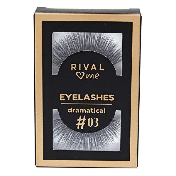 Rival Loves Me Fake Eyelashes No:03 Dramatic - 1 Pair | Natural & Lightweight - image 3