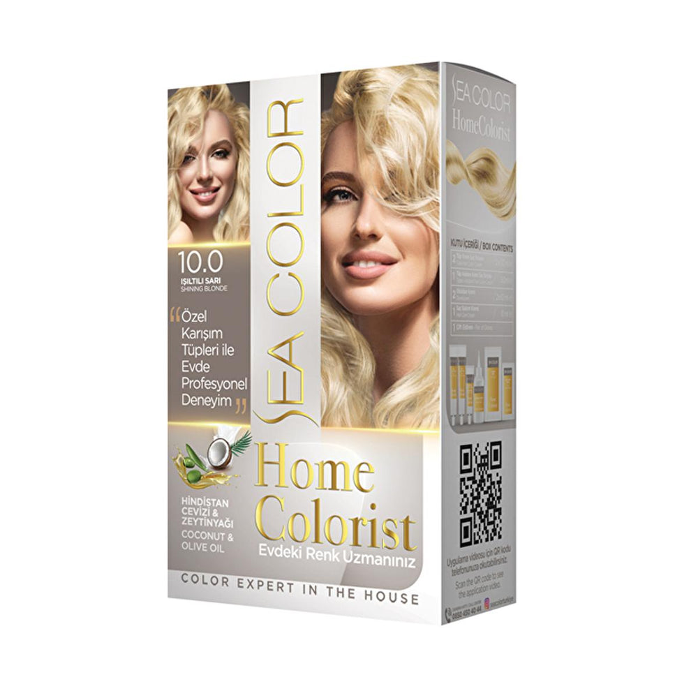 Sea Color Home Colorist Hair Dye Kit - Vibrant Color, Grey Coverage, At-Home Dyeing Solution - Hair Dye