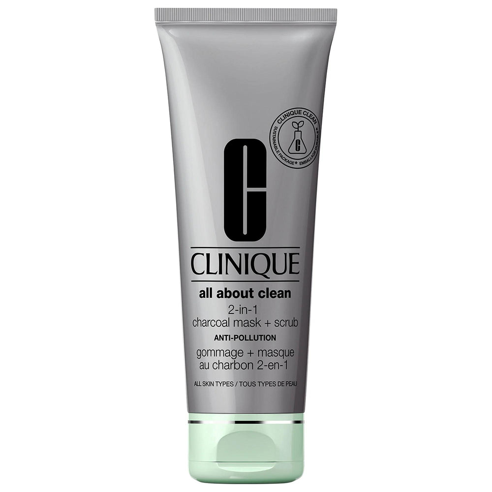 Clinique All About Clean 2-in-1 Charcoal Face Mask + Scrub | Deep Pore Cleansing, Exfoliating, & Oil Control for Clearer Skin Clinique Charcoal Mask + Scrub: Pore Cleansing & Exfoliation charcoal face mask, face scrub, pore cleansing mask, exfoliating face scrub, oil control face mask, bamboo charcoal mask, kaolin clay mask, 2-in-1 mask scrub, face mask for oily skin, uneven skin texture treatment, face mask, skincare, deep cleansing, exfoliation, oil control, bamboo charcoal, kaolin clay, recycled packagin