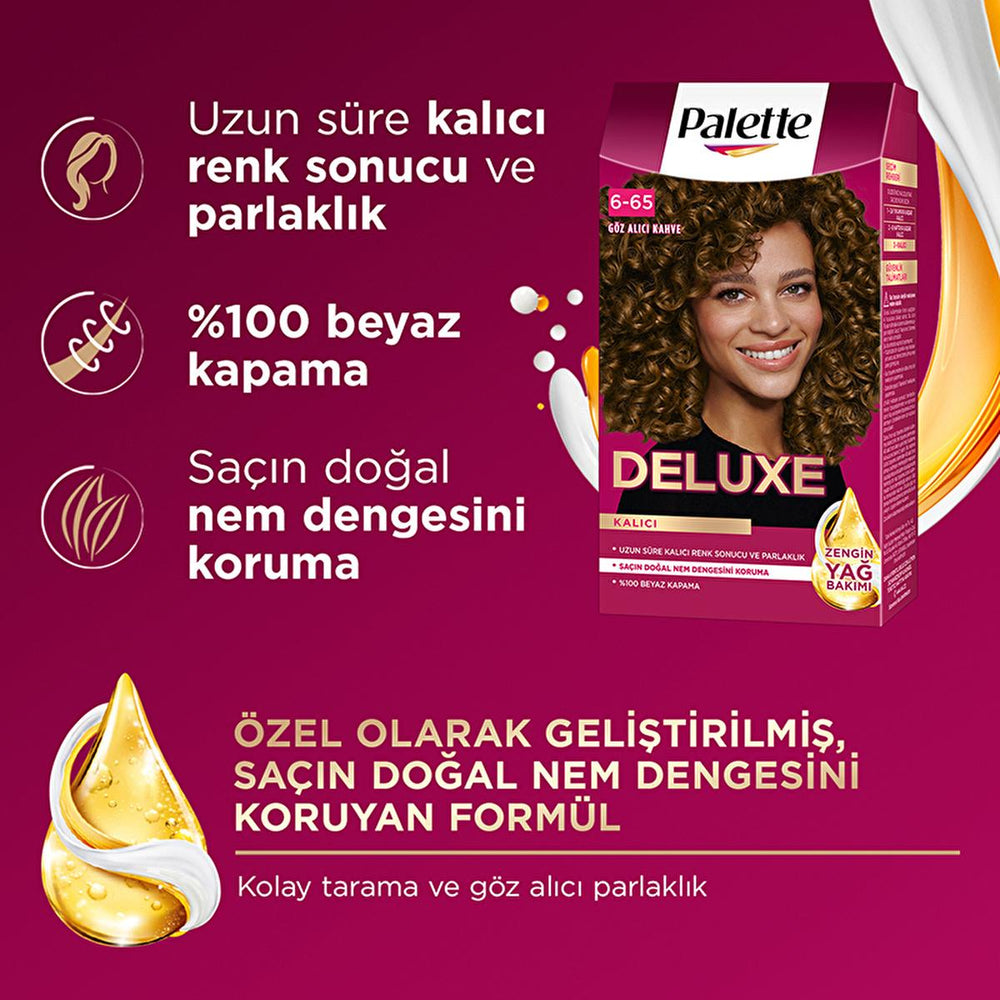 Palette Deluxe Hair Dye - Long-Lasting Coffee Brown Color with Nourishing Formula - view 2