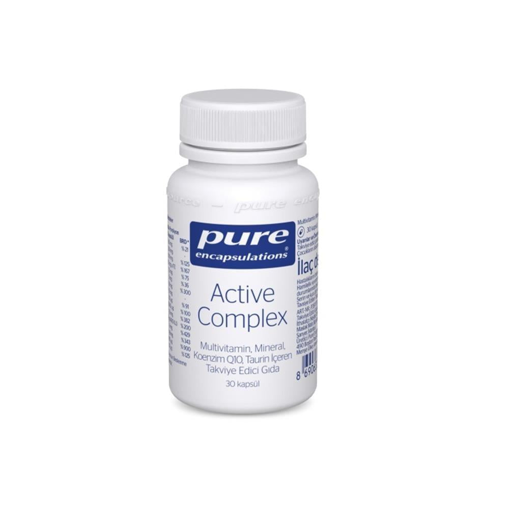Pure Encapsulations Pure Active Complex 30 Capsules - Vegan, Gluten-Free Multivitamin Supplement Pure Active Complex 30 Capsules - Vegan Multivitamin Dietary Supplement, Multivitamin, Vegan Supplement, Gluten-free Supplement, Koenzim Q10, Taurine, Pure Encapsulations, Nutritional Supplement, Health Supplement, Wellness Product, Energy Support, Antioxidant Support, Vegan Health, Vegetarian Health, Gluten-Free Health